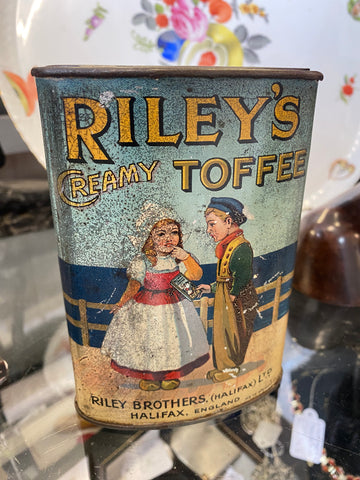 Very Rare Victorian Riley’s Creamy Toffee Tin - Halifax c.1890