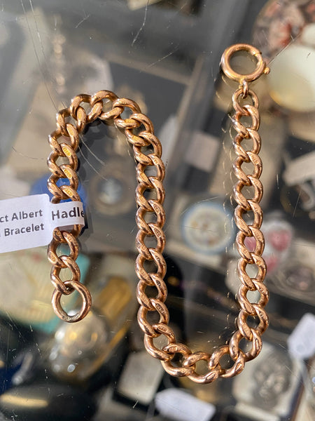 Heavy 9ct Gold Albert Chain Bracelet 17.20 grams