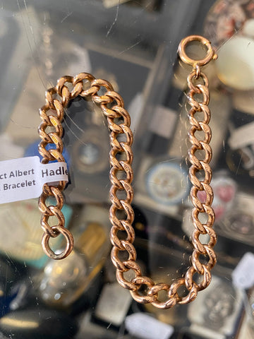 Heavy 9ct Gold Albert Chain Bracelet 17.20 grams