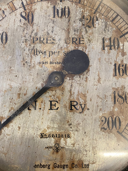 North Eastern Railway Brass Pressure Guage
