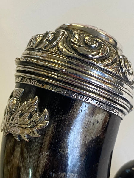 Antique Georgian Scottish Snuff Mull Engraved ‘Thomas & Ann Hewson To Robert Gee 1826’