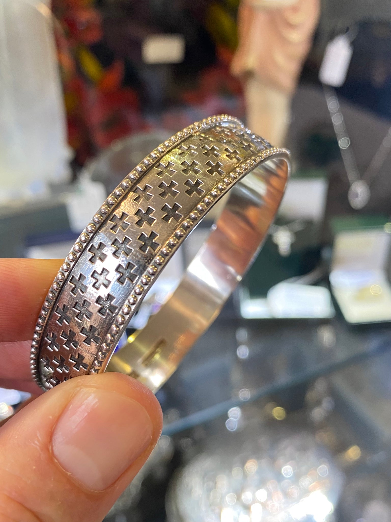 Vintage Kelevala Koru Finland Silver Bangle 1973