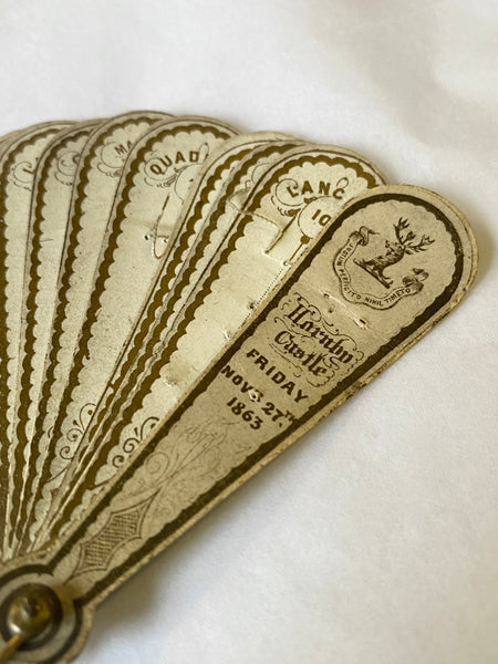Rare Antique Victorian ‘Carnet De Bal’ Hornby Castle Nr Lancaster