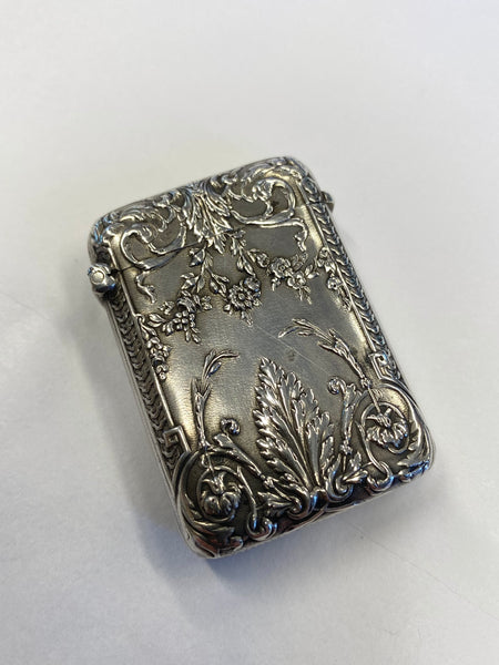 Antique French Neo-Classical Style Silver Vesta Charles Murat 1897-1910