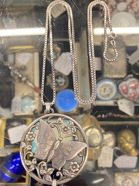 Swedish Art Nouveau Style Silver Pendant Gustav Dahlgren & Co 1948