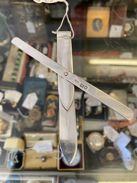 Rare Antique Edwardian Sterling Silver Combination Bookmark, Page Holder & Paper Knife Sampson Mordan London 1902