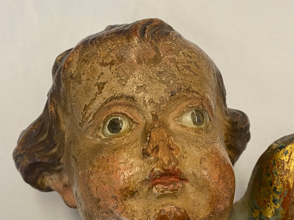 Antique Early 18th Century Baroque Winged Putto