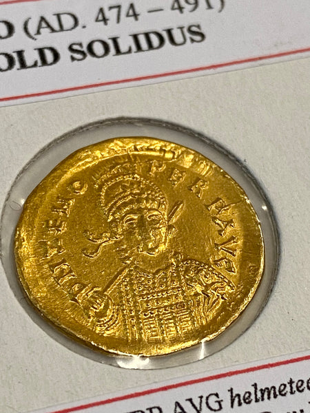 Zeno Gold Solidus AD. 474-491