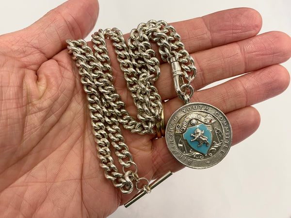 Very Heavy Silver Albert Pocketwatch Chain