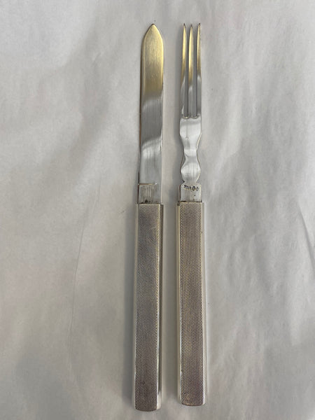 Antique German Silver Campaign Travel Cutlery Set c.1900