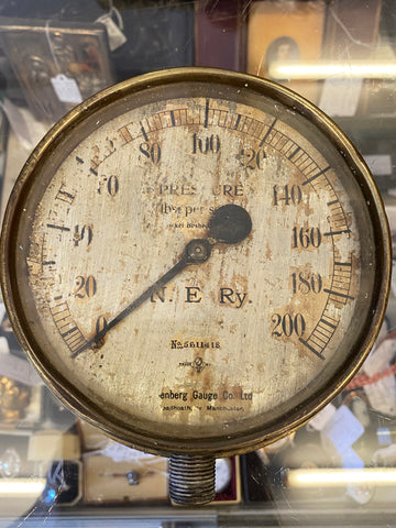 North Eastern Railway Brass Pressure Guage