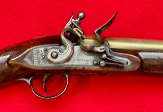 English Brass Barrelled Flintlock Blunderbuss c.1800, By R. Sutherland Of London