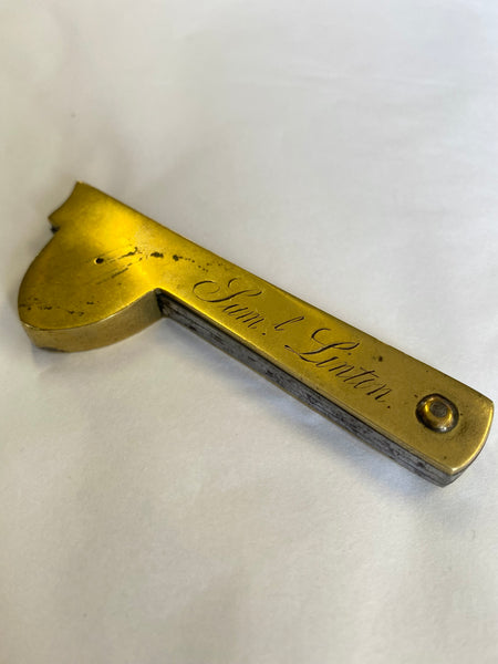 Antique 19th Century Fleam By Wood Of York, Named