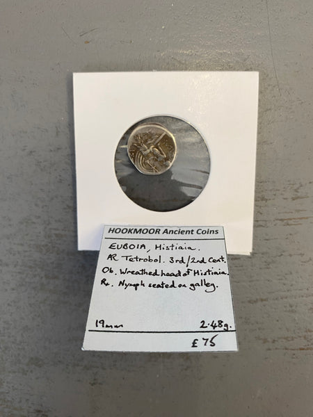 Ancient Euboia Mistiaia AR Tetrobol 3rd/2nd Century Coin