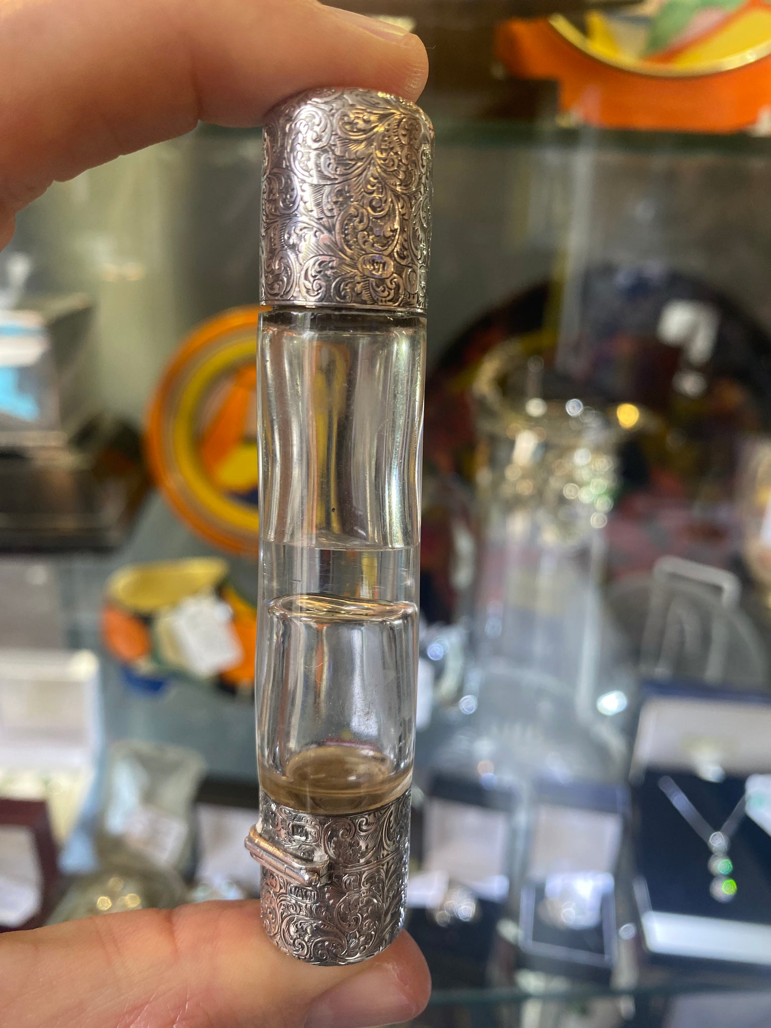 Antique 19th Century Samson Mordan Double Ended Scent Bottle London 1879