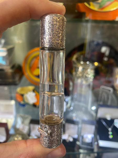Antique 19th Century Samson Mordan Double Ended Scent Bottle London 1879
