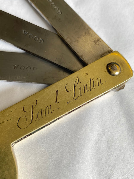 Antique 19th Century Fleam By Wood Of York, Named