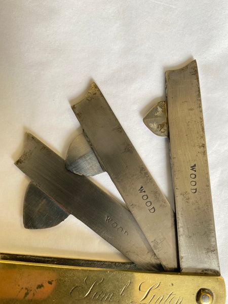 Antique 19th Century Fleam By Wood Of York, Named