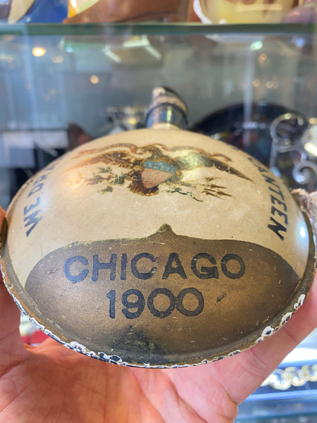 Antique American Civil War Interest Decorated Grand Army Of The Republic Canteen