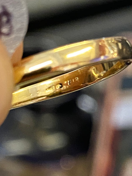 18ct Gold, Opal & Diamond Ring