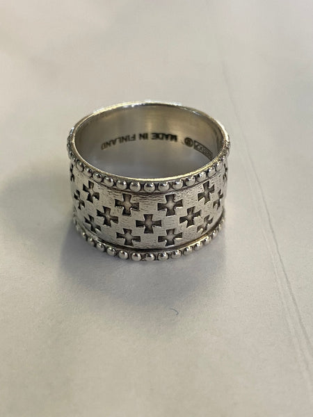 Vintage Kalevala Koru Finland Silver Ring 1975