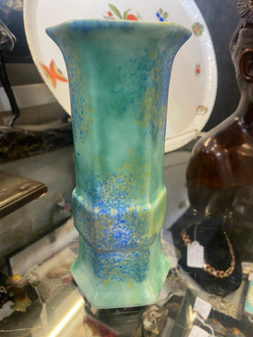 Empire Ware Art Deco Green Blue Vase