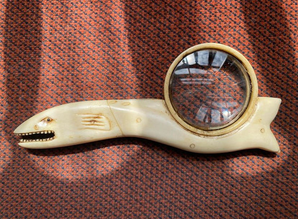 *RESERVED FOR GAVIN* 19th century whale bone Magnifying glass