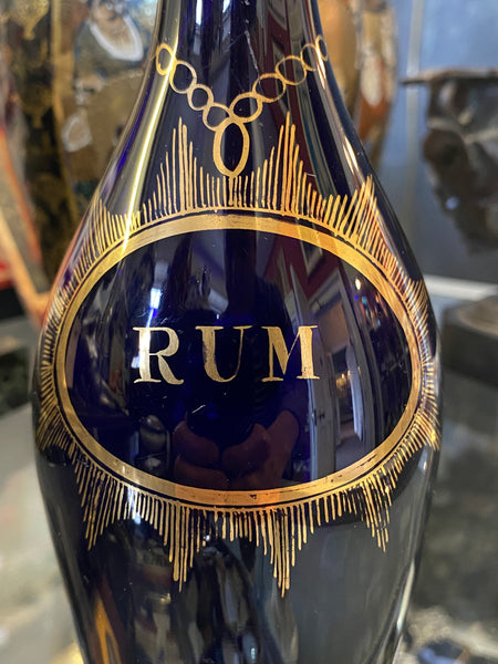 Antique Bristol Blue Glass Rum Decanter c.1800