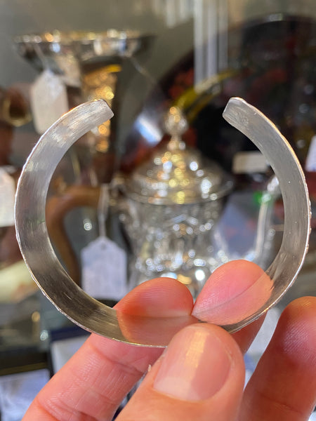 Antique Naturalistic German Art Nouveau Silver Cuff Robert Kraft c.1920