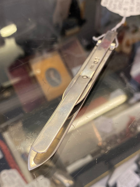Rare Antique Edwardian Sterling Silver Combination Bookmark, Page Holder & Paper Knife Sampson Mordan London 1902