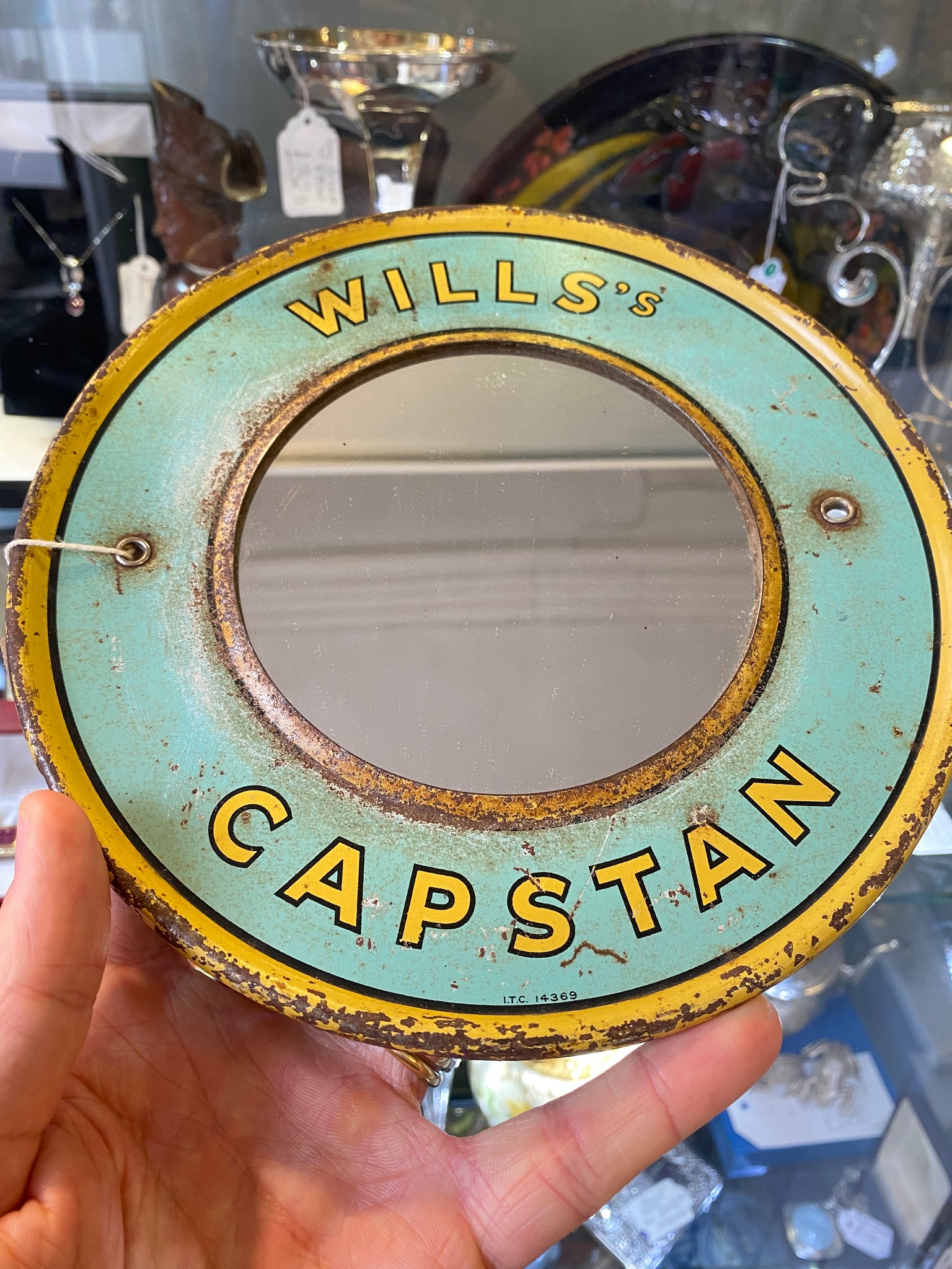 Rare Original Tin Plate Wills’s Capstan Mirror