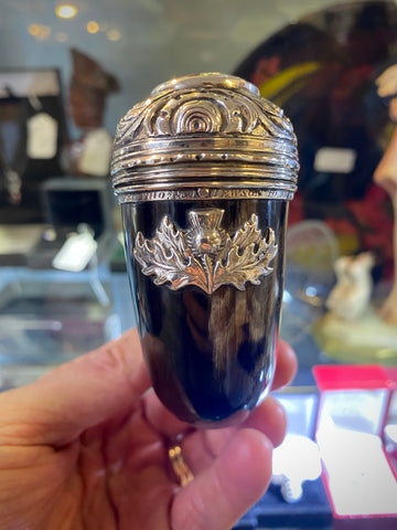 Antique Georgian Scottish Snuff Mull Engraved ‘Thomas & Ann Hewson To Robert Gee 1826’