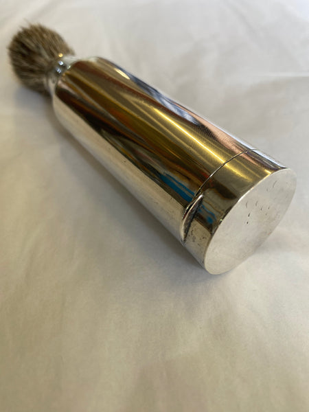Sterling Silver Art Deco Campaign Or Travel Shaving Brush London 1928