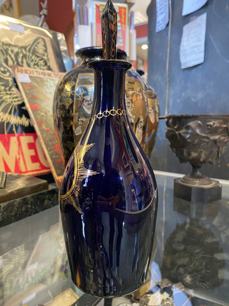 Antique Bristol Blue Glass Rum Decanter c.1800