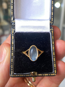 Antique 18ct Gold Moonstone Cabochon Ring