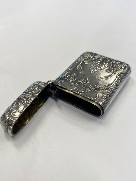 Antique French Neo-Classical Style Silver Vesta Charles Murat 1897-1910