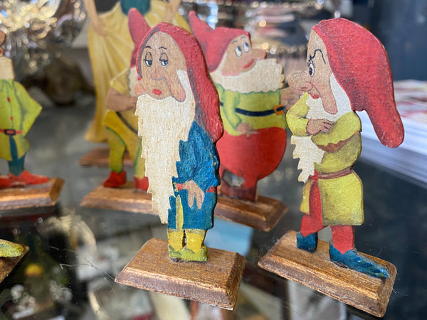 Vintage Folk Art Snow White Figures