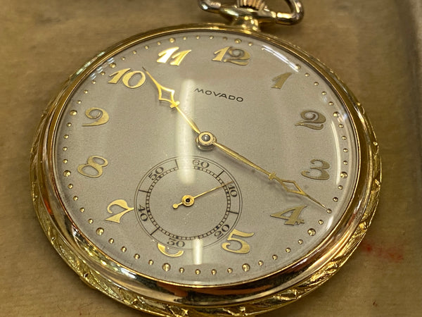 Vintage 18ct Gold Movado Pocket Watch