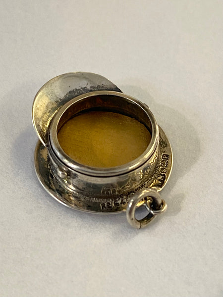 Antique World War 1 Sterling Silver Sweetheart Soldier’s Cap Charm Locket Birm 1914