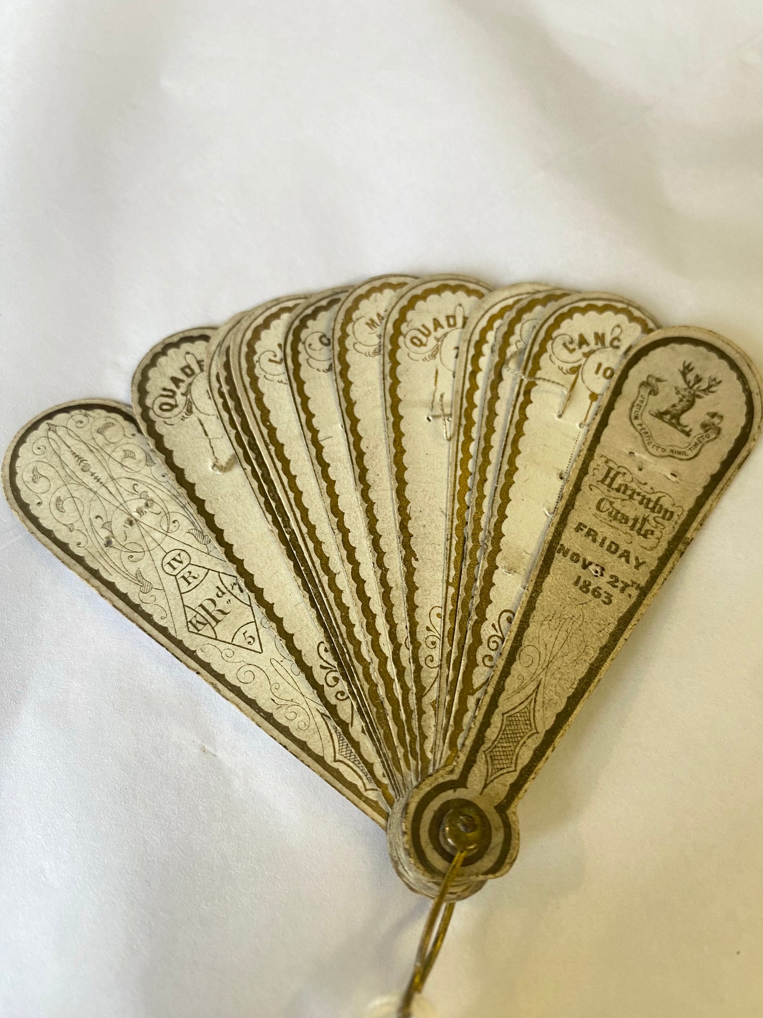 Rare Antique Victorian ‘Carnet De Bal’ Hornby Castle Nr Lancaster