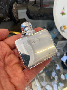 Antique Victorian Sterling Silver Hip Flask Chester 1897