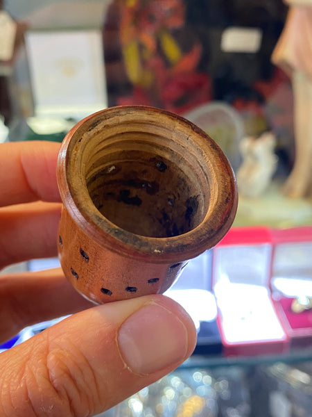 Antique Early 19th Century Fruitwood Muffineer