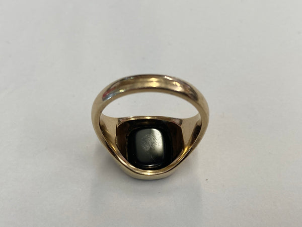 Vintage Heavy 9ct Gold Onyx Signet Ring
