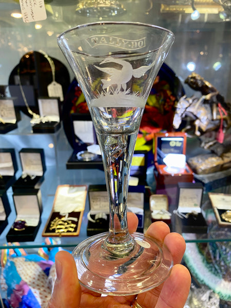 Georgian Cordial Or Small Wine Glass c.1740