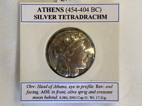 Athens (454-404 BC) Silver Tetradrachm Coin