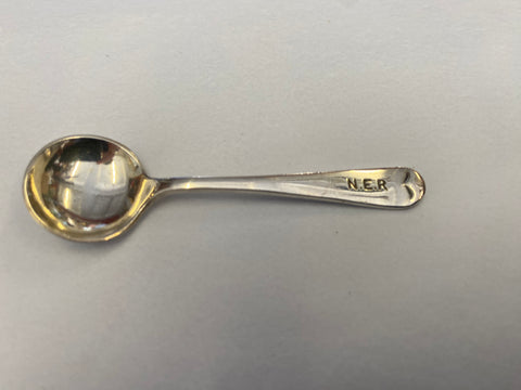 Antique North Eastern Railway Silver Plated Mustard Spoon c.1895