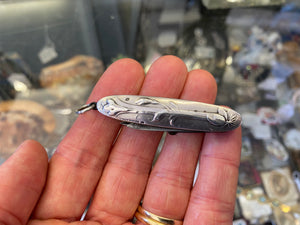 French Art Nouveau Silver Multi-Tool Penknife, Scissors