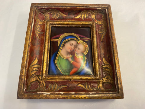 Paris Madonna & Child Painted Porcelain