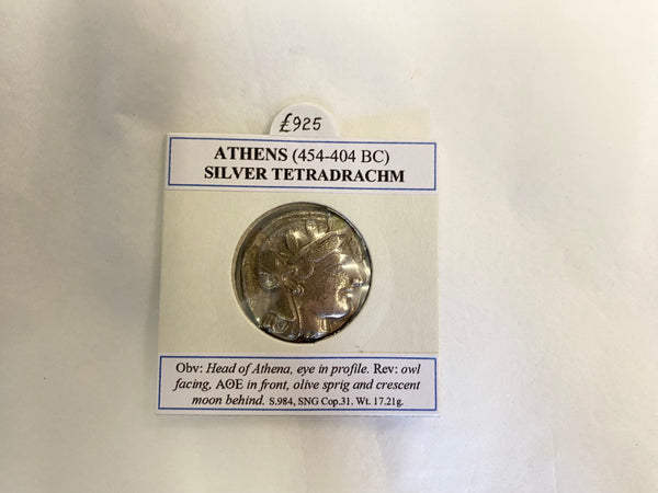 Athens (454-404 BC) Silver Tetradrachm Coin