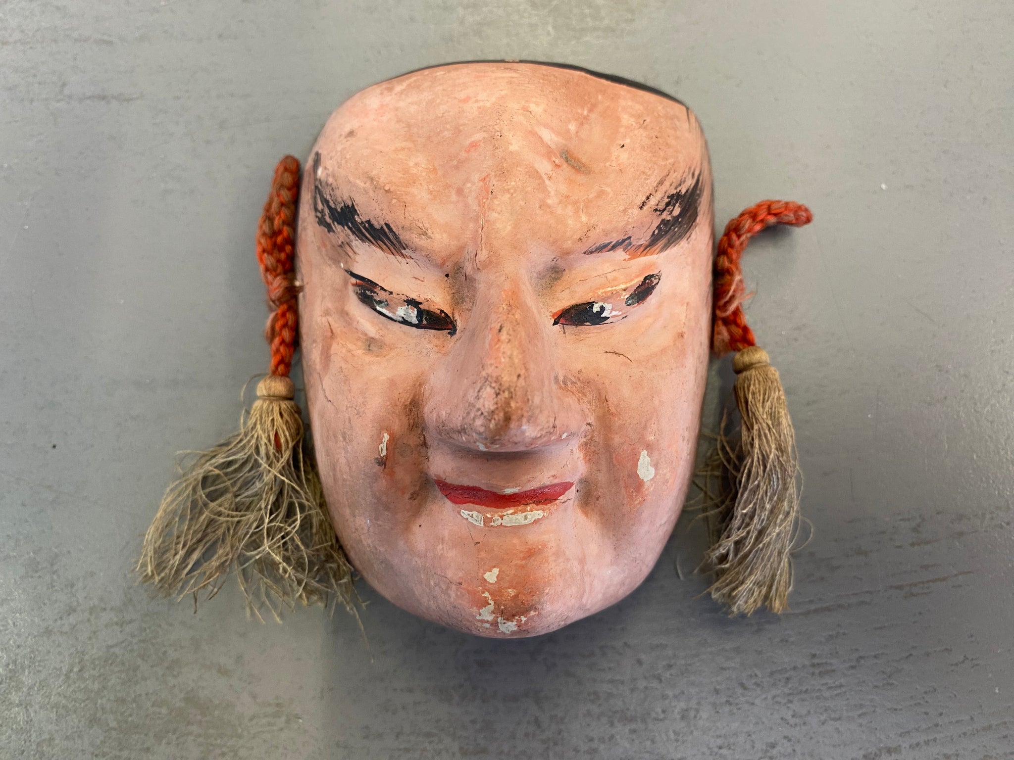 Miniature Japanese Noh Theatre Mask Of Man Otoko